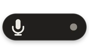The johTalk capsule, idle: a microphone and a grey dot.