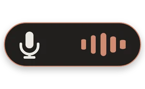 The capsule while listening: copper voice bars beside the microphone.