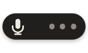 The capsule while transcribing: three grey dots.